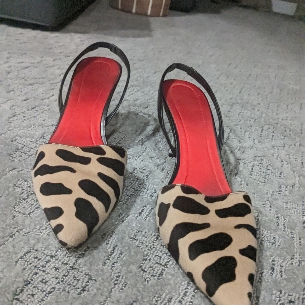 Diane Von Furstenberg Slingback real dur pumps